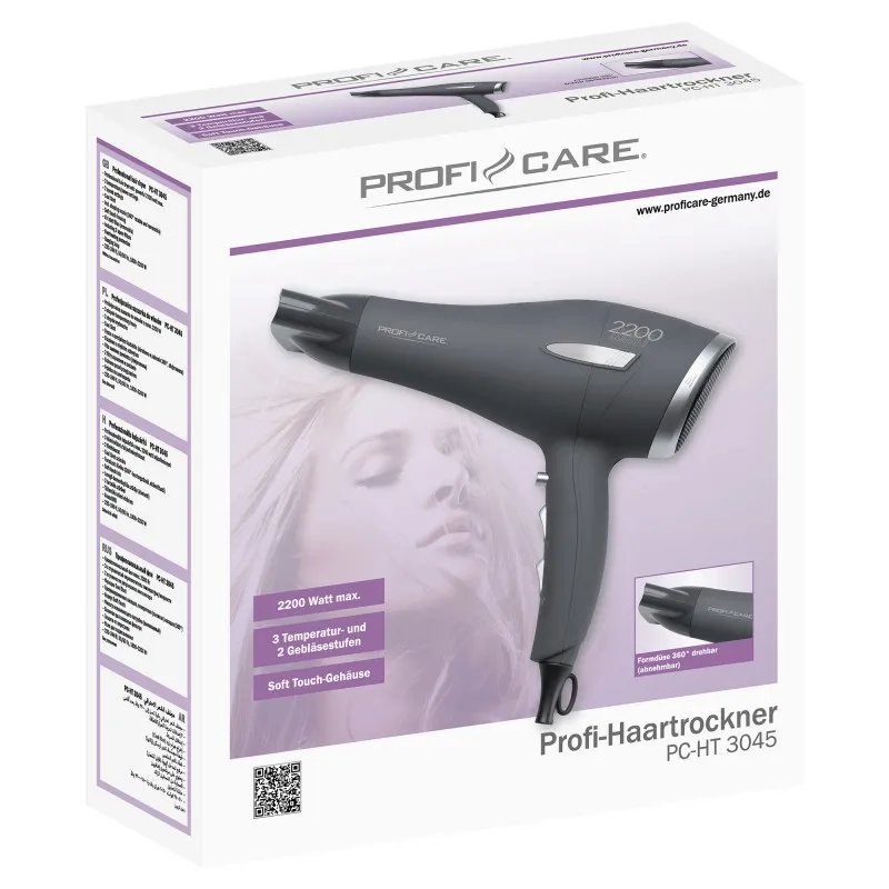 Профессиональный фен ProfiCare PC-HTD 3045 Black